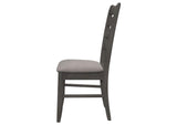 102722GRY Dalila Wood Dining Side Chair Dark Grey (Set of 2)