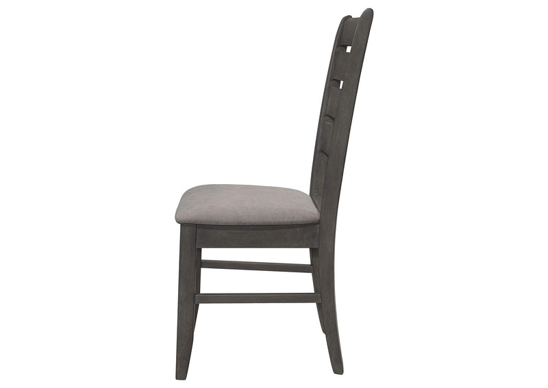 102722GRY Dalila Wood Dining Side Chair Dark Grey (Set of 2)