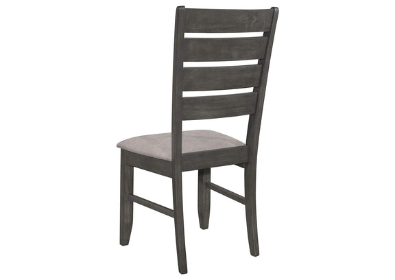 102722GRY Dalila Wood Dining Side Chair Dark Grey (Set of 2)
