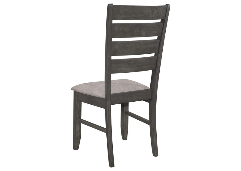 102722GRY Dalila Wood Dining Side Chair Dark Grey (Set of 2)
