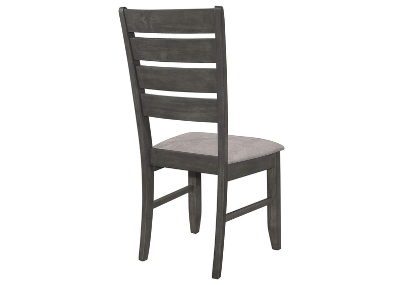 102722GRY Dalila Wood Dining Side Chair Dark Grey (Set of 2)