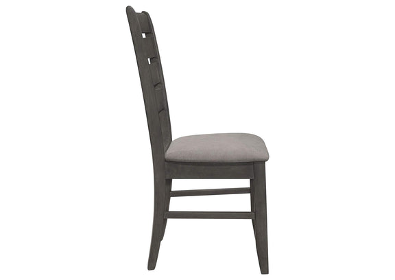 102722GRY Dalila Wood Dining Side Chair Dark Grey (Set of 2)