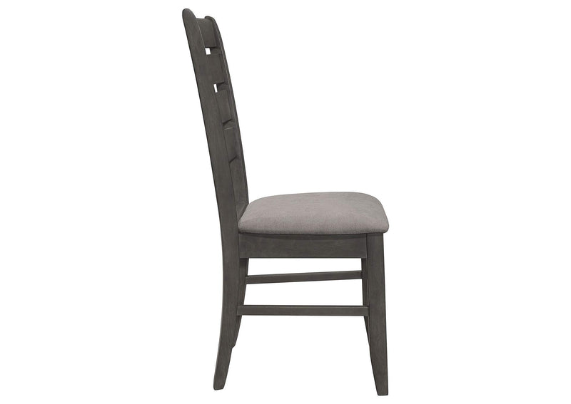 102722GRY Dalila Wood Dining Side Chair Dark Grey (Set of 2)