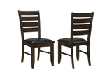 102722 Dalila Wood Dining Side Chair Cappuccino (Set of 2)