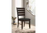 102722 Dalila Wood Dining Side Chair Cappuccino (Set of 2)