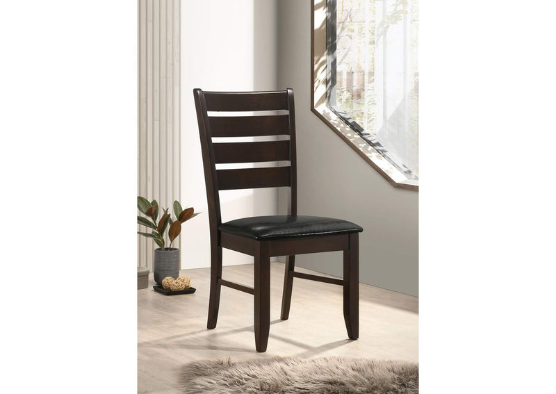 102722 Dalila Wood Dining Side Chair Cappuccino (Set of 2)