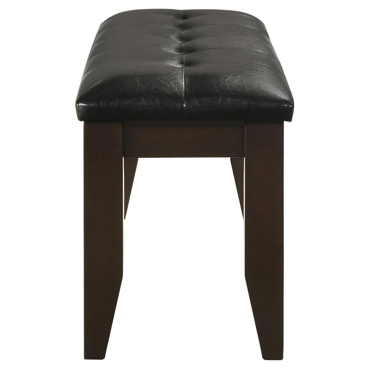 102723 Dalila Leatherette Upholstered Wood Dining Bench Cappuccino