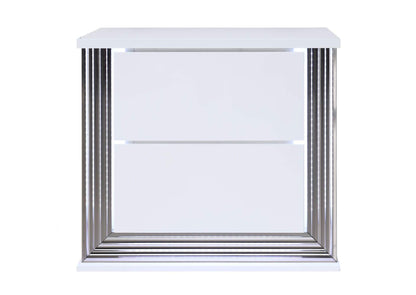 YLIME-SMOOTH_WHITE-NS_W_LED_&_USB YLIME SMOOTH WHITE NIGHTSTAND WITH LED