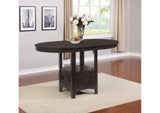 102888 Lavon Oval 60-inch Counter Height Extension Dining Table Espresso