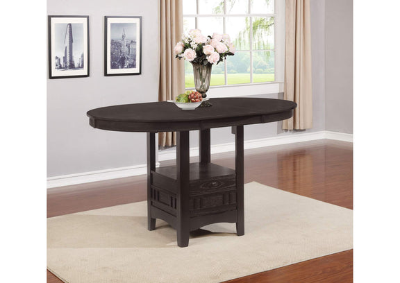 102888 Lavon Oval 60-inch Counter Height Extension Dining Table Espresso