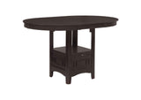 102888 Lavon Oval 60-inch Counter Height Extension Dining Table Espresso