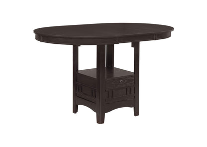 102888 Lavon Oval 60-inch Counter Height Extension Dining Table Espresso
