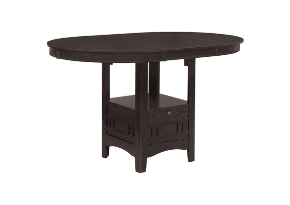 102888 Lavon Oval 60-inch Counter Height Extension Dining Table Espresso
