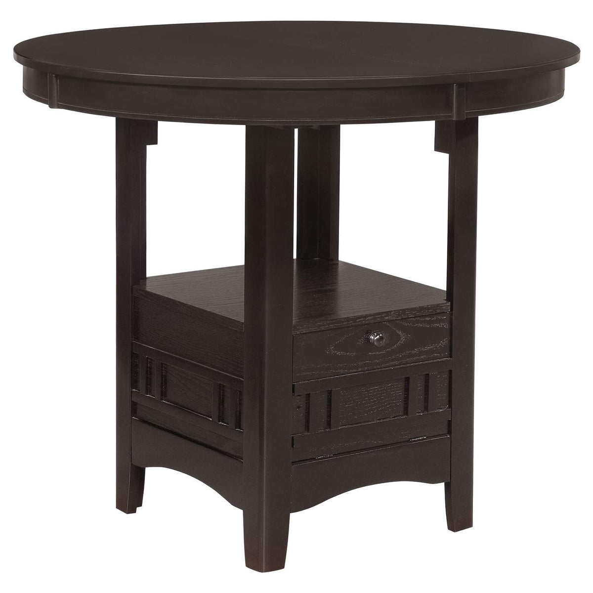 102888 Lavon Oval 60-inch Counter Height Extension Dining Table Espresso