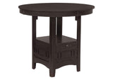 102888 Lavon Oval 60-inch Counter Height Extension Dining Table Espresso