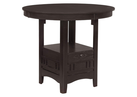 102888 Lavon Oval 60-inch Counter Height Extension Dining Table Espresso