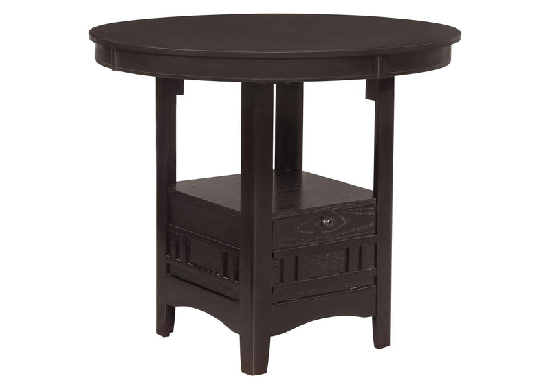 102888 Lavon Oval 60-inch Counter Height Extension Dining Table Espresso