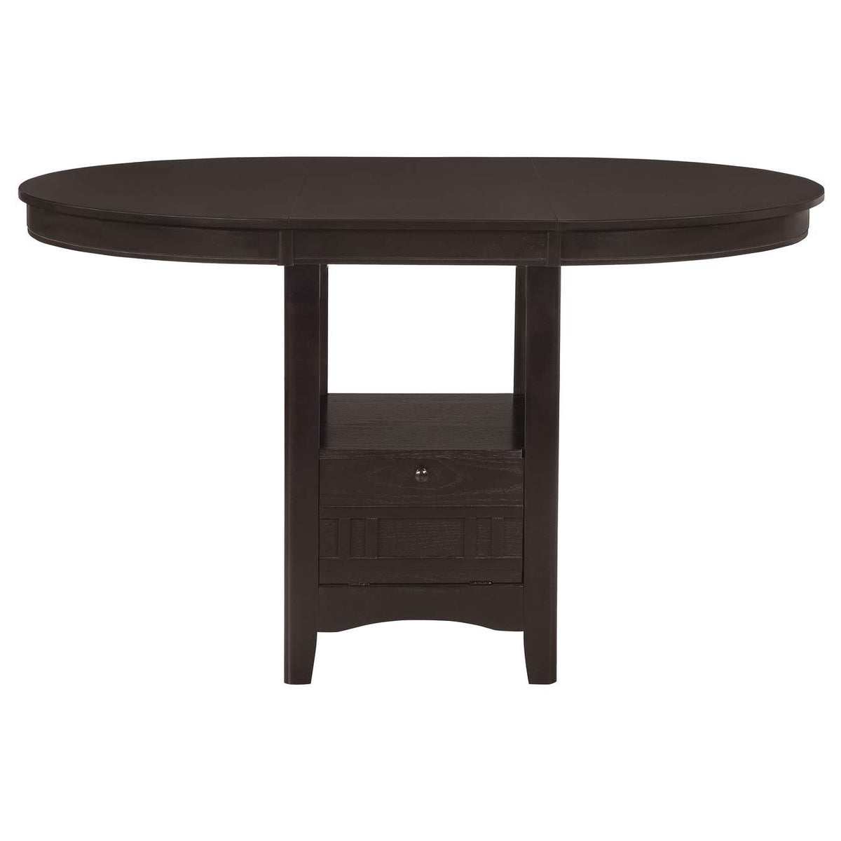102888 Lavon Oval 60-inch Counter Height Extension Dining Table Espresso