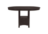 102888 Lavon Oval 60-inch Counter Height Extension Dining Table Espresso