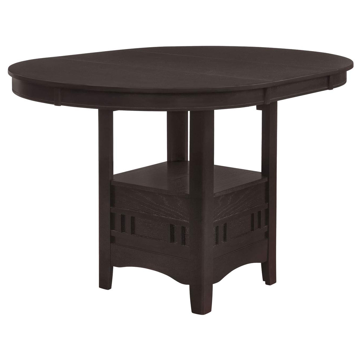 102888 Lavon Oval 60-inch Counter Height Extension Dining Table Espresso
