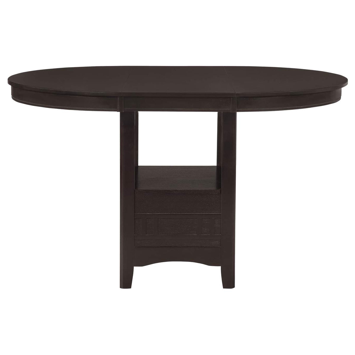 102888 Lavon Oval 60-inch Counter Height Extension Dining Table Espresso