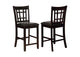 102889 Lavon Wood Counter Height Dining Chair Black and Espresso (Set of 2)