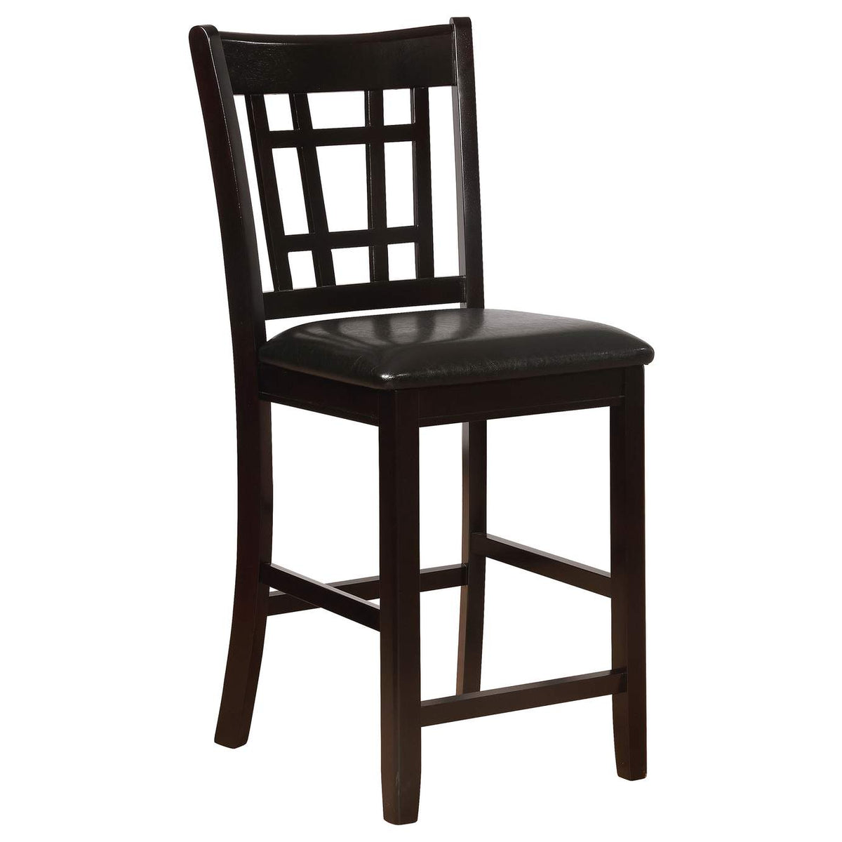 102889 Lavon Wood Counter Height Dining Chair Black and Espresso (Set of 2)