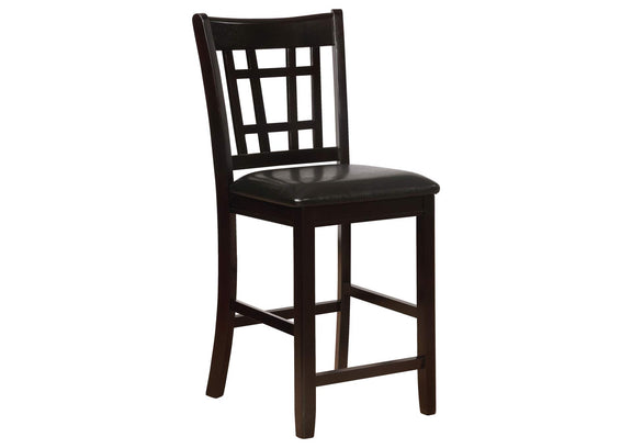 102889 Lavon Wood Counter Height Dining Chair Black and Espresso (Set of 2)