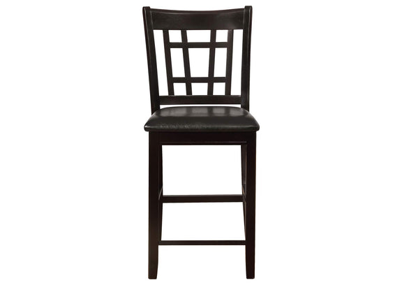 102889 Lavon Wood Counter Height Dining Chair Black and Espresso (Set of 2)