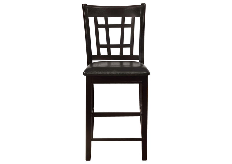 102889 Lavon Wood Counter Height Dining Chair Black and Espresso (Set of 2)