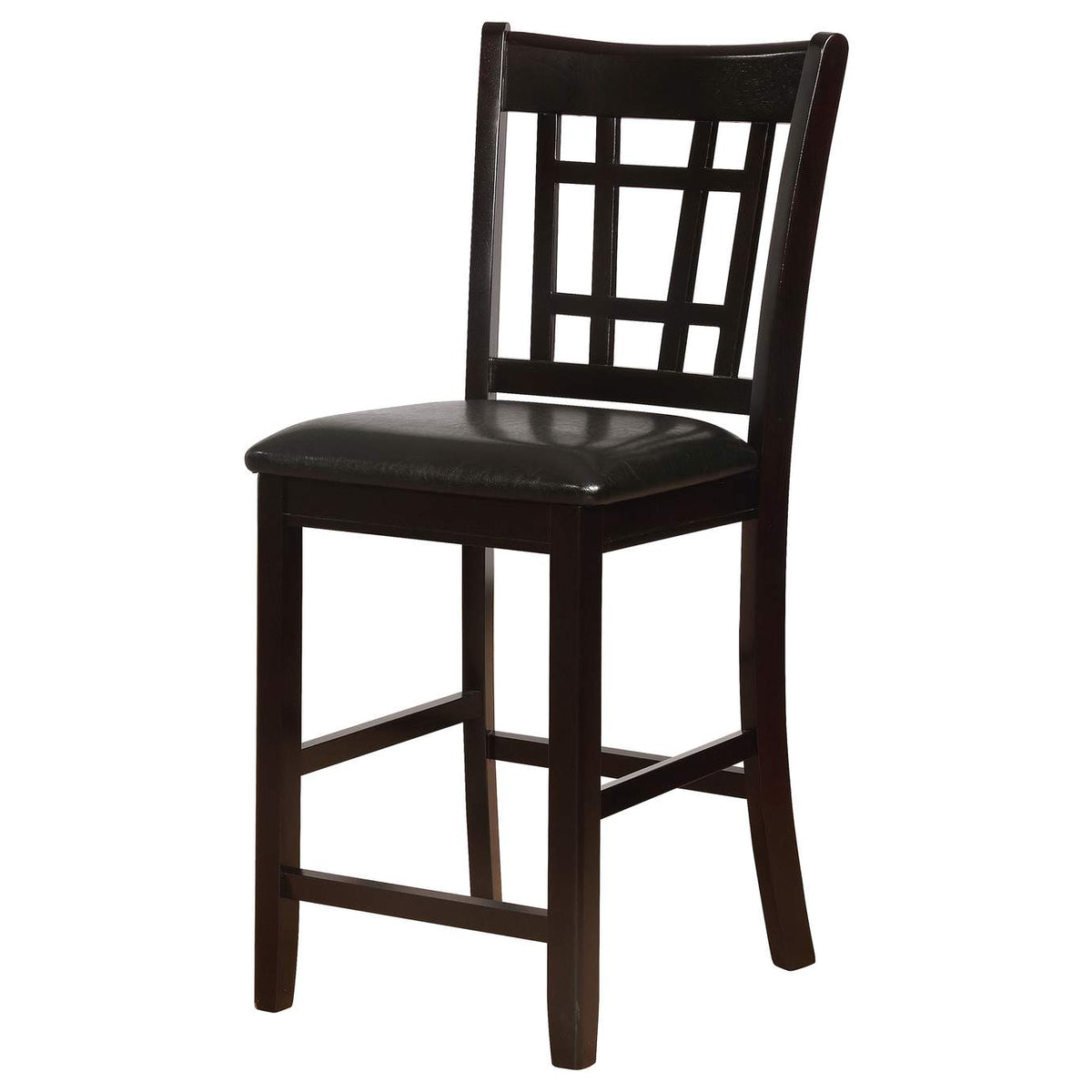 102889 Lavon Wood Counter Height Dining Chair Black and Espresso (Set of 2)