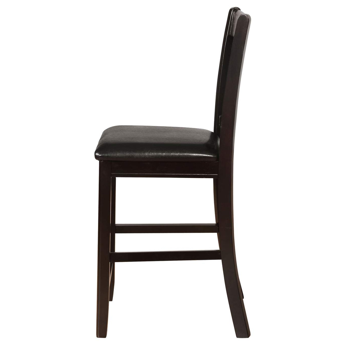 102889 Lavon Wood Counter Height Dining Chair Black and Espresso (Set of 2)
