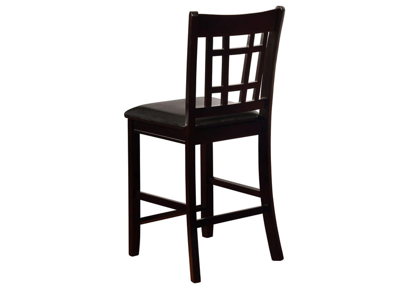 102889 Lavon Wood Counter Height Dining Chair Black and Espresso (Set of 2)