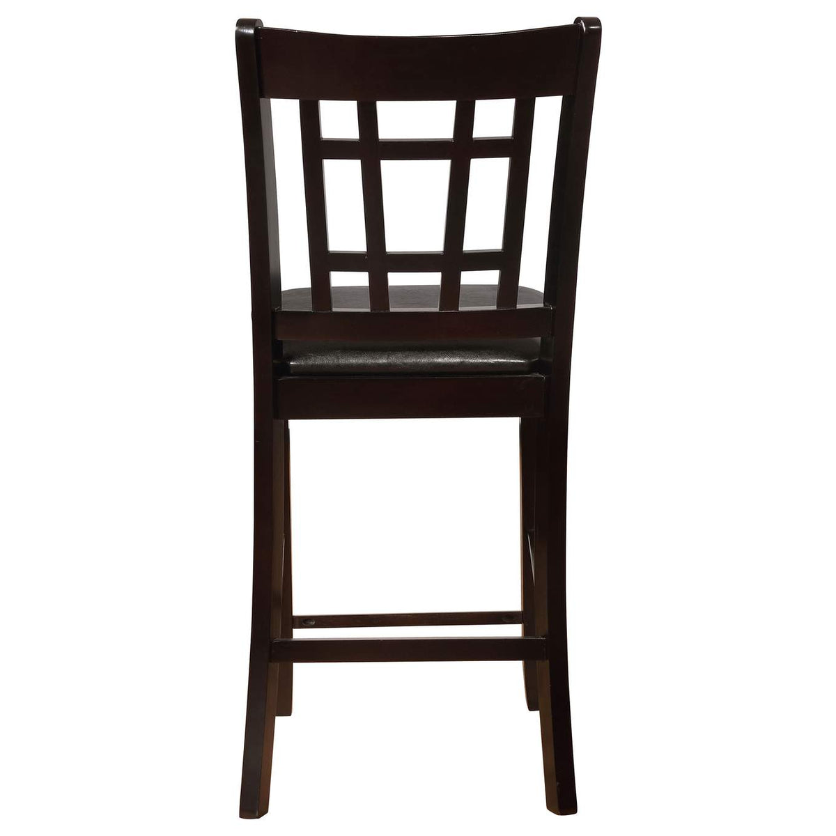 102889 Lavon Wood Counter Height Dining Chair Black and Espresso (Set of 2)