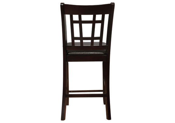 102889 Lavon Wood Counter Height Dining Chair Black and Espresso (Set of 2)