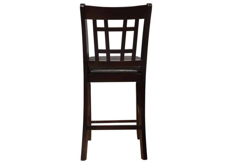 102889 Lavon Wood Counter Height Dining Chair Black and Espresso (Set of 2)
