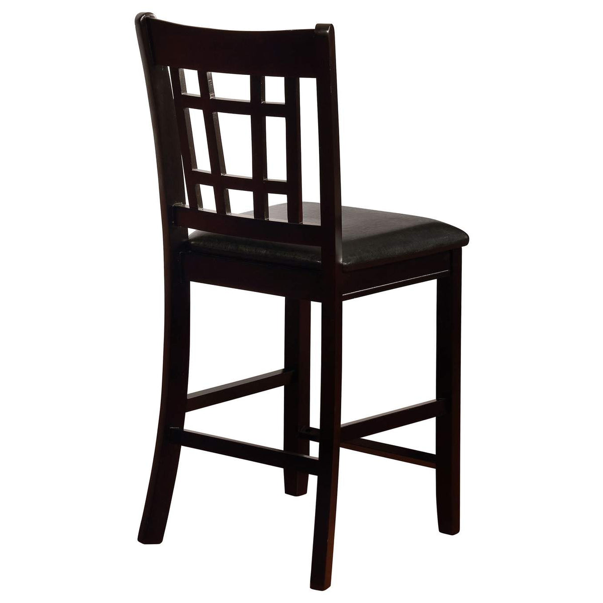 102889 Lavon Wood Counter Height Dining Chair Black and Espresso (Set of 2)