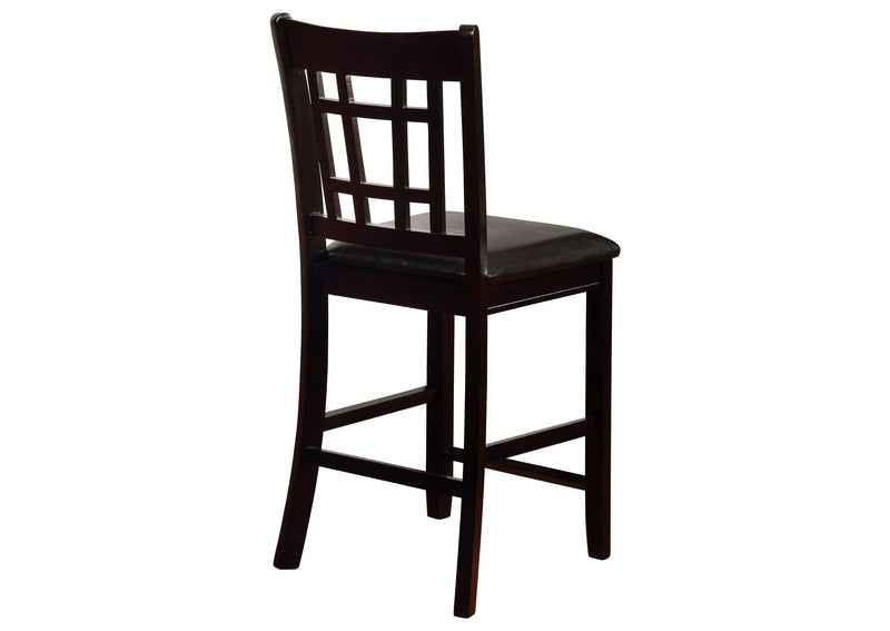 102889 Lavon Wood Counter Height Dining Chair Black and Espresso (Set of 2)