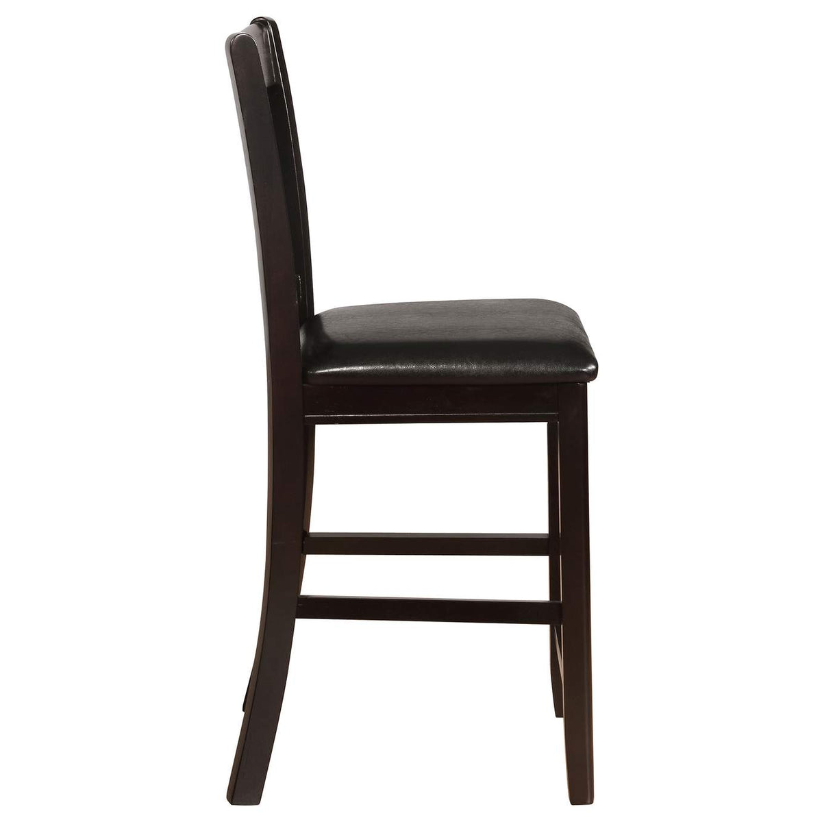 102889 Lavon Wood Counter Height Dining Chair Black and Espresso (Set of 2)