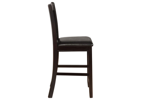 102889 Lavon Wood Counter Height Dining Chair Black and Espresso (Set of 2)