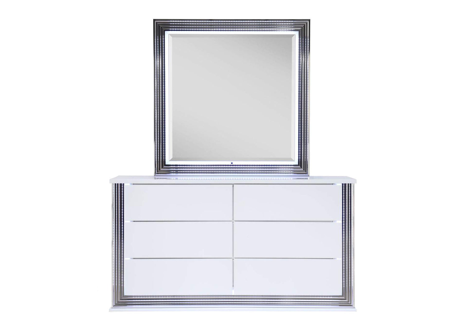 YLIME-SMOOTH_WHITE-DR_W_LED YLIME SMOOTH WHITE DRESSER WITH LED