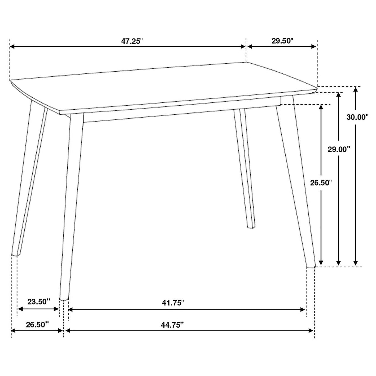 103061 Kersey Rectangular 47-inch Wood Dining Table Chestnut