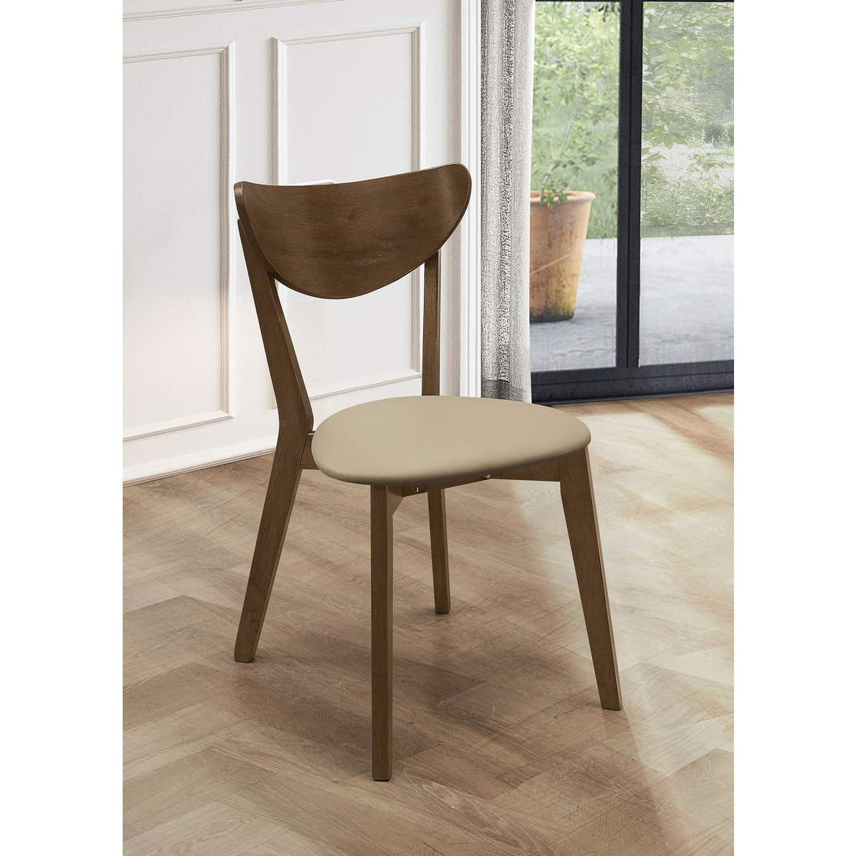 103062 Kersey Wood Dining Side Chair Chestnut (Set of 2)