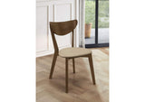 103062 Kersey Wood Dining Side Chair Chestnut (Set of 2)
