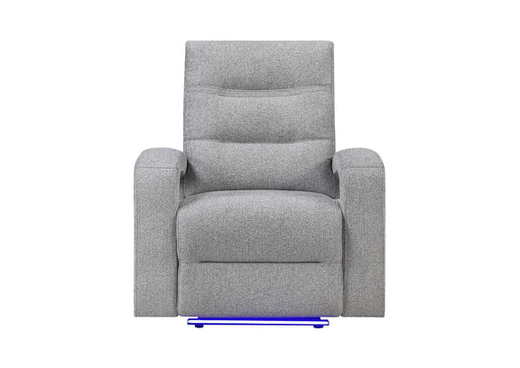 U6611-GREY_15-PR_W_LED U6611 GREY 15 POWER RECLINER WITH LED