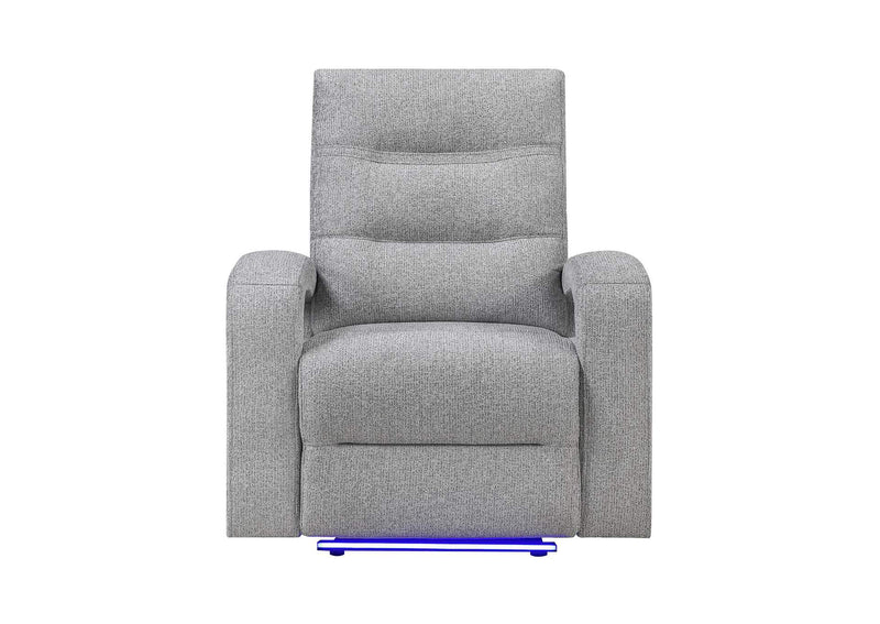U6611-GREY_15-PR_W_LED U6611 GREY 15 POWER RECLINER WITH LED