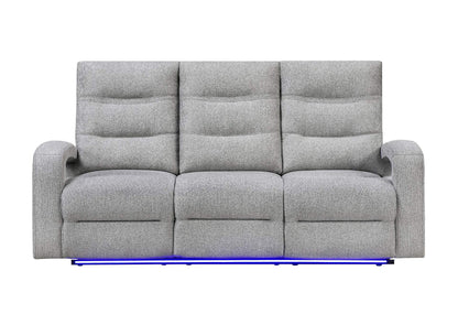U6611-GREY_15-PRS_W_LED U6611 GREY 15 POWER RECLINING SOFA WITH LED