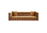 TOV-S109 Bea Cognac Velvet Sofa