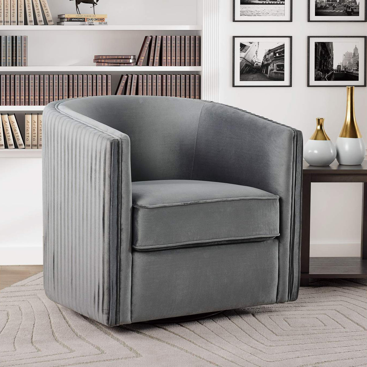 1038GY-1 Cecily Swivel Chair
