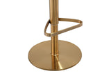 TOV-D68298 Astro White Performance Vegan Leather and Gold Adjustable Stool